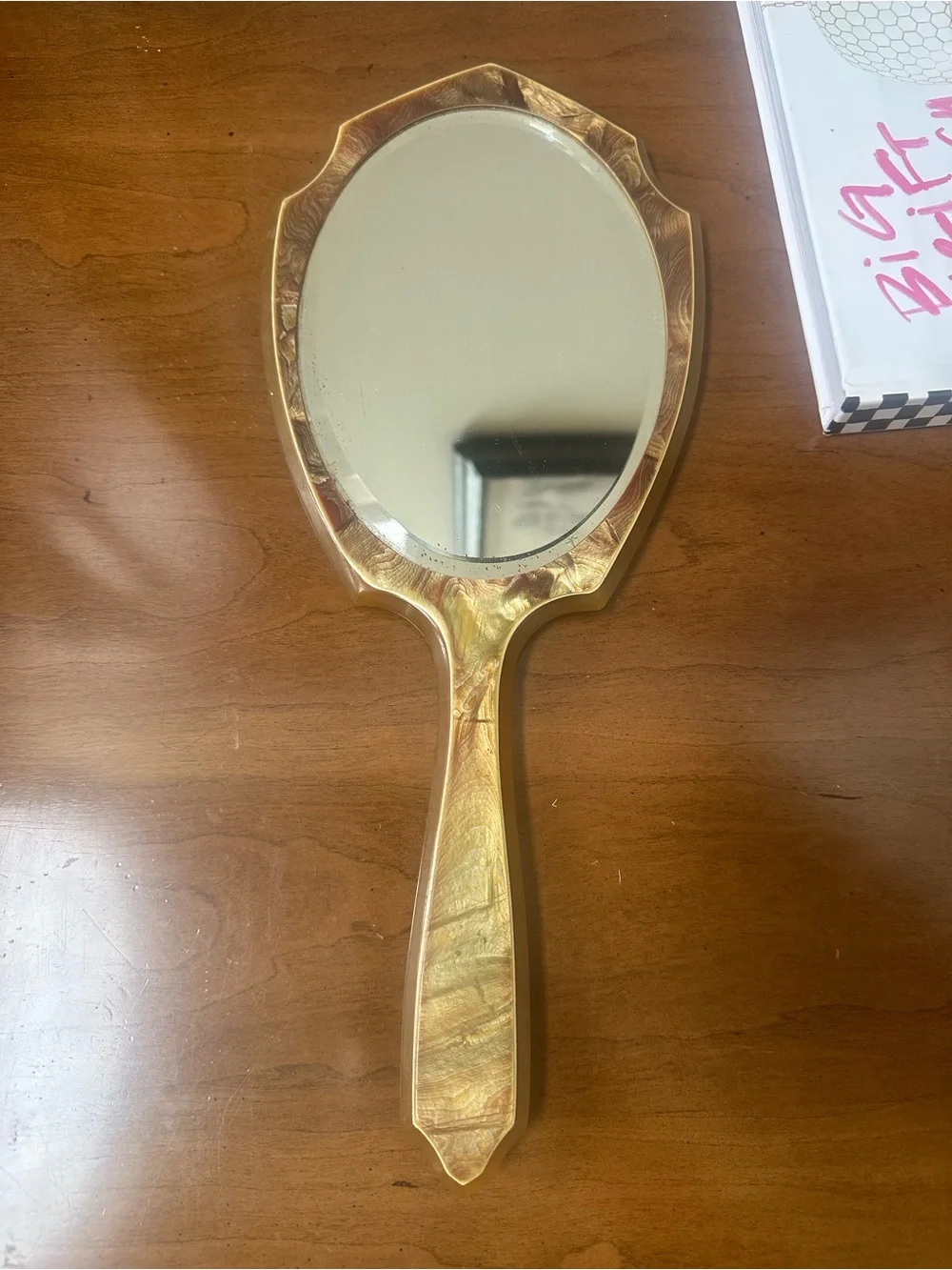 Art Deco Vintage Beveled Bakelite Vanity Mirror